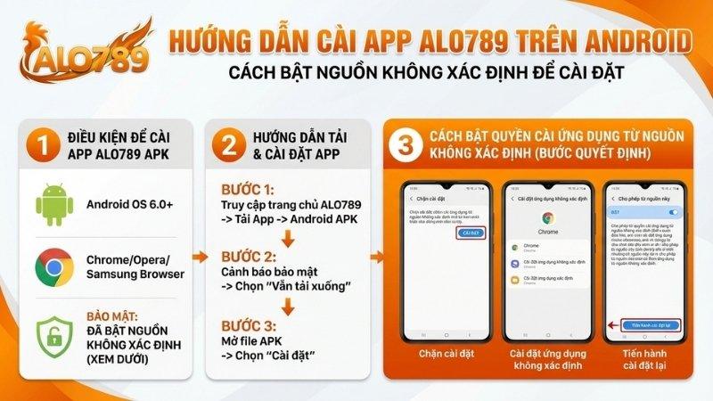 Hướng Dẫn Tải App ALO789 Siêu Tốc Cho iOS Và Android Hướng dẫn bật nguồn không xác định để cài App ALO789 trên Android
