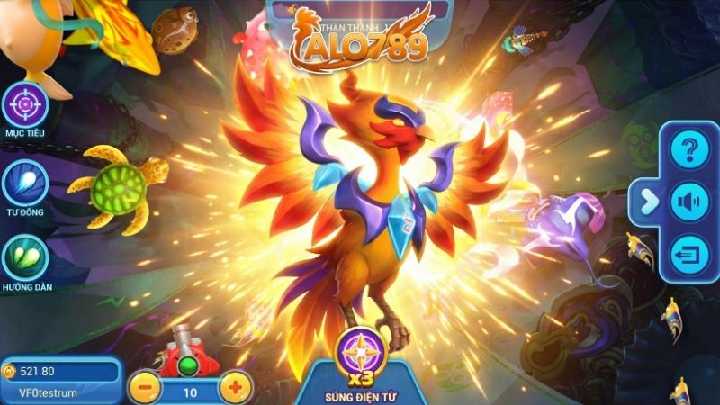 Huyền Thoại Bắn Cá – Trò Chơi Bắn Cá Ăn Tiền Mới Lạ Tại ALO789 Boss Phượng Hoàng Thần Thoại trong game Huyền Thoại Bắn Cá