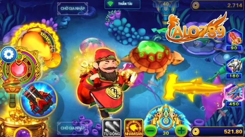 Bắn Cá Thần Tài – Game Săn Vàng, Săn Hũ Đỉnh Cao Tại ALO789 Giao diện game Bắn Cá Thần Tài trực quan tại ALO789