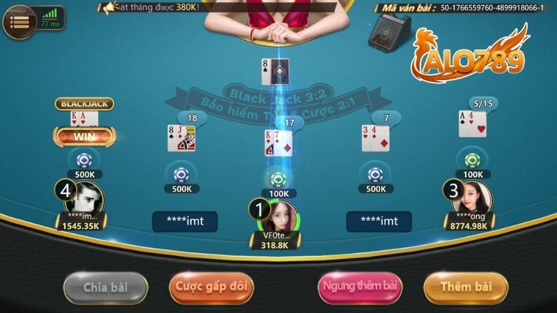 Xì Dách Online – Trò Chơi Game Bài 3D Phổ Biến Nhất Tại ALO789 Giao diện bàn chơi Xì Dách Online 3D tại ALO789 sắc nét