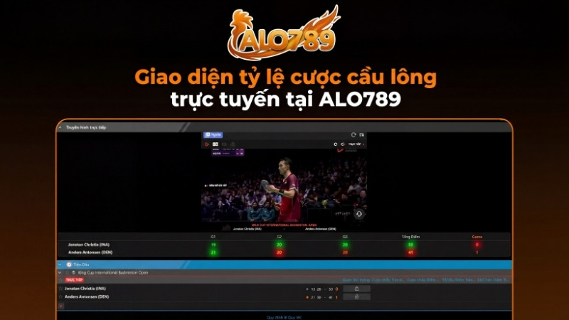 Cá Cược Cầu Lông Online Với Tỷ Lệ Trả Thưởng Cao Tại Thể Thao ALO789 Giao diện tỷ lệ cược cầu lông trực tuyến tại ALO789