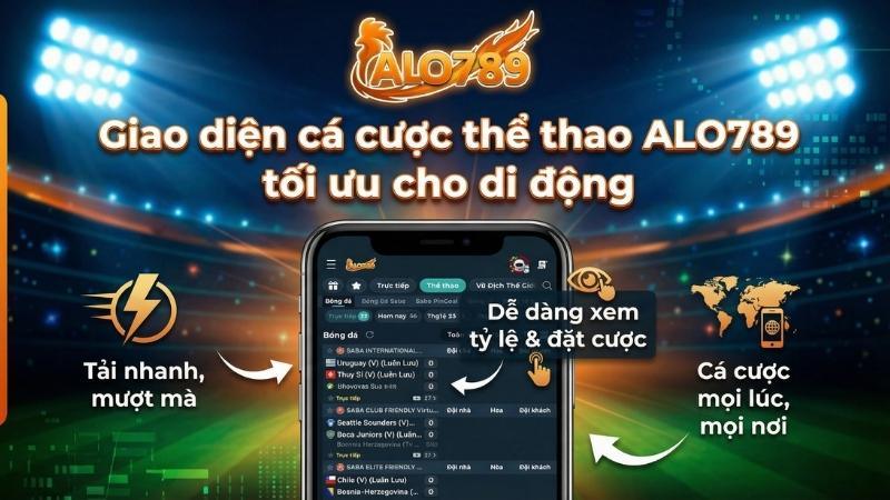 Cá Cược Bóng Đá Online – Trò Chơi Được Yêu Thích Nhất Tại ALO789 Giao diện cá cược thể thao ALO789 tối ưu cho di động