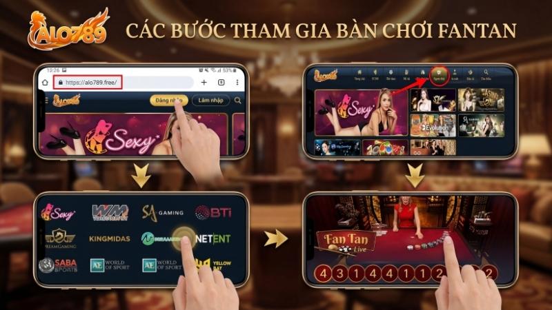 Fantan Online – Trò Chơi Dân Gian Phiên Bản Trực Tuyến Tại ALO789 Các bước tham gia bàn chơi Fantan