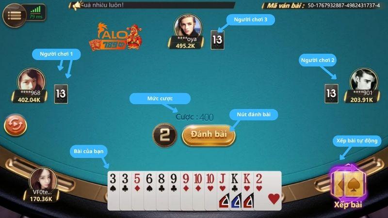 Tiến Lên Miền Nam Online – Game Bài 3D Hấp Dẫn Tại ALO789 Cách đánh bài – thao tác kéo thả/tự động chọn