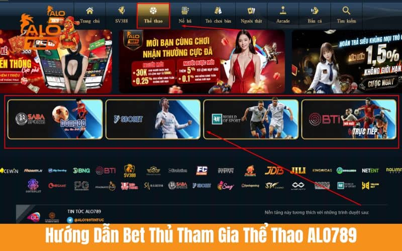 Hướng dẫn các bước tham gia thể thao ALO789 Hướng dẫn các bước tham gia thể thao ALO789